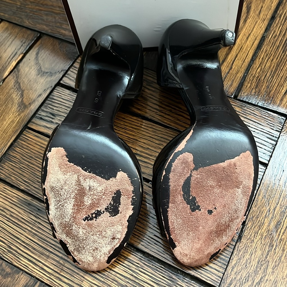 Coach Chestnut Belinda Soft Patent Heels size 6 - Picture 4 of 7